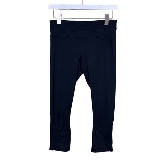 Lululemon Black Cropped Leggings Size 6 - Picture 1 of 7